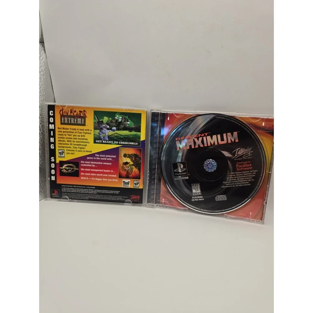 Descent Maximum Black Label PlayStation PS1 Complete CIB,